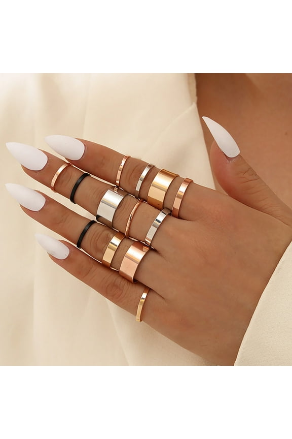 Womens 13PC Ladies Vintage Stack Above Knuckle Combination Rings Set