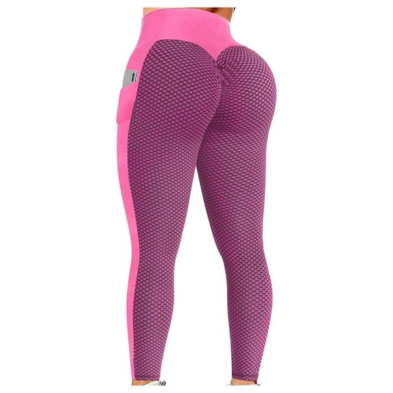 Augper Womens High Waist Yoga Pants Slimming Booty Leggings Workout Running Butt Lift Tights With Pockets