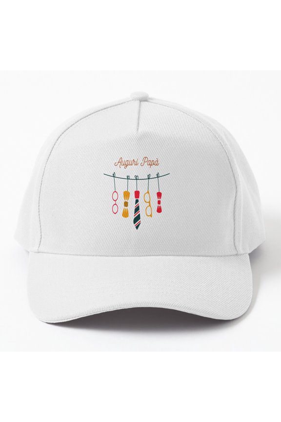 Auguri Papà Baseball Hat, Best Wishes Dad Italian Family Appreciation Design Cap