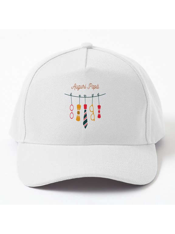 Auguri Papà Baseball Hat, Best Wishes Dad Italian Family Appreciation Design Cap