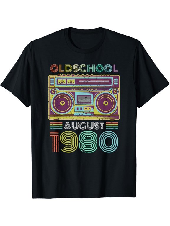 August 1980 Forty Years Old 40Th Birthday T-Shirt Size S-5XL