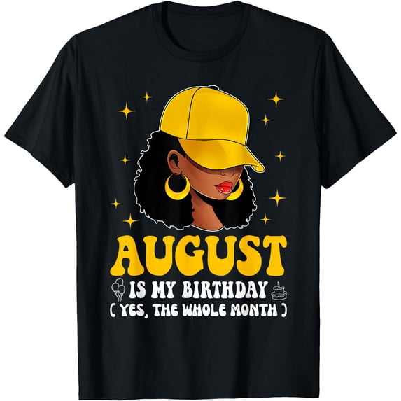 August African American Afro Black Woman T-Shirt , Vintage T-Shirt ...