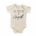 thumbnail image 1 of August Announcement Newborn Baby Bodysuit, 1 of 6