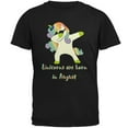 thumbnail image 1 of August Birthday Dabbing Unicorn Sunglasses Mens T Shirt Black 4X-LG, 1 of 1