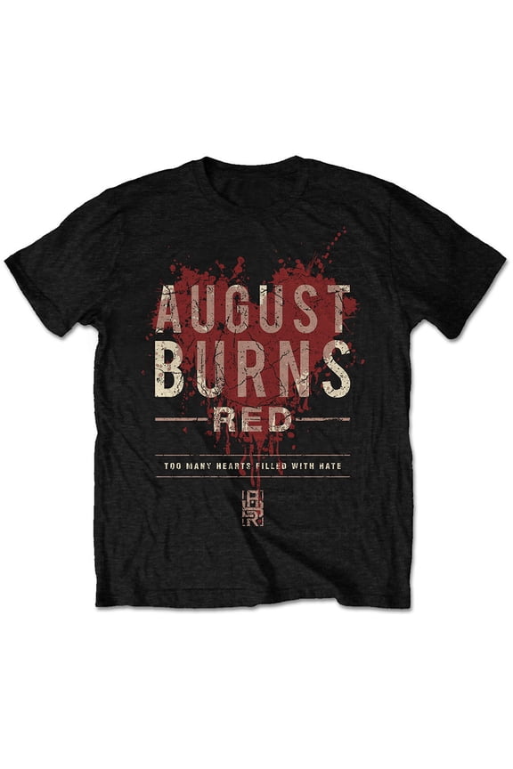 August Burns Red Unisex T-Shirt Hearts Filled (X-Large)
