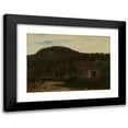 thumbnail image 1 of August Cappelen 14x11 Black Modern Framed Museum Art Print Titled - Landscape Study with a Lake (1851), 1 of 5