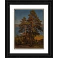 thumbnail image 1 of August Cappelen 19x24 Black Ornate Framed Double Matted Museum Art Print Titled: Pinetrees (1850), 1 of 5