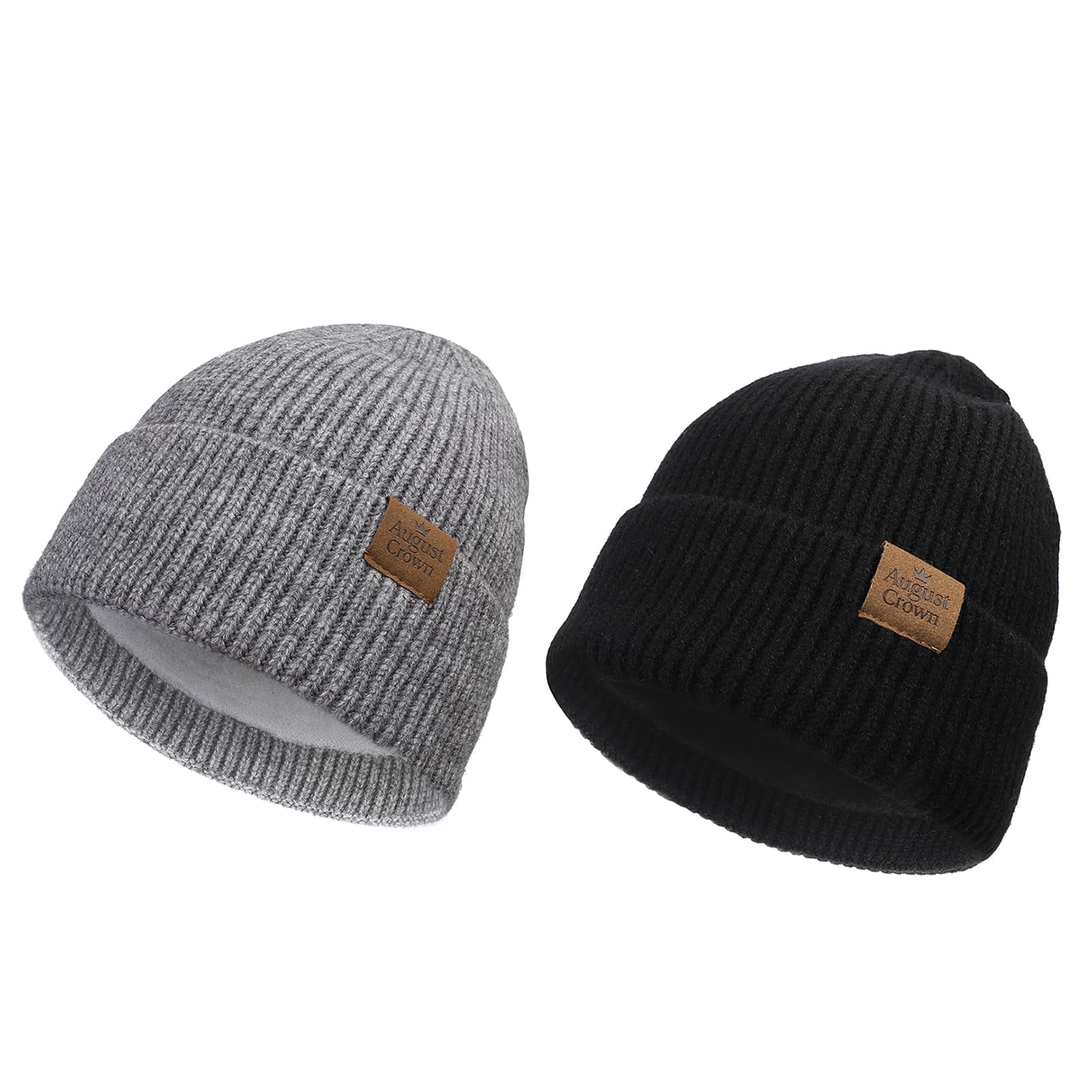 Merino Wool Fleece Lined Beanie Warm Cuffed Hat Unisex Winter Classic Thermal Merino Reversible Cuffed Beanie – Sports Basement main image 2