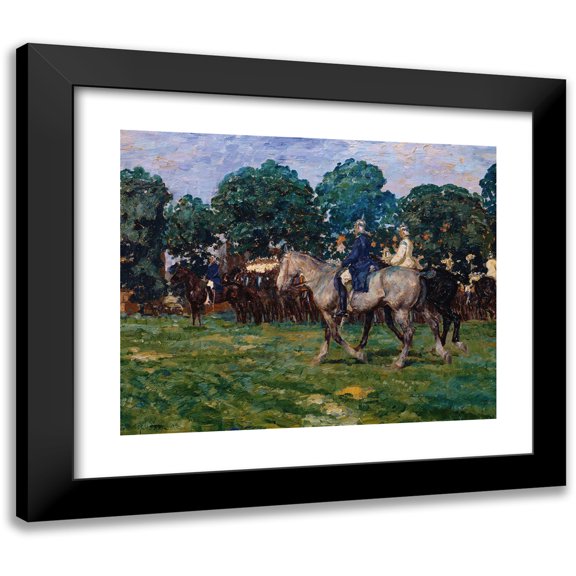 August Deusser 14x12 Black Modern Framed Museum Art Print Titled - Cuirassage (1905)