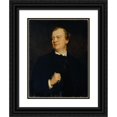 thumbnail image 1 of August Georg Mayer 12x14 Black Ornate Wood Framed Double Matted Museum Art Print Titled: The Actor Julius Findeisen (1857), 1 of 5