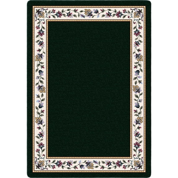 Milliken Signature Area Rug SYMPHONY EMERALD SOLID Symphony Emerald Solid 3' 10" x 5' 4" Oval