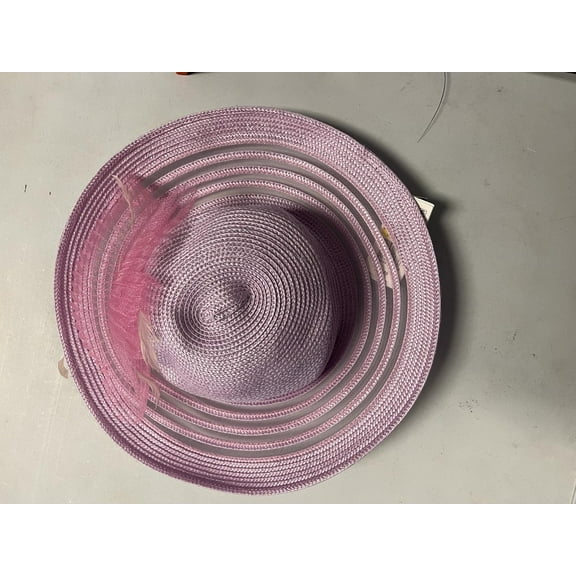 August Hat Womens Sheer-Stripe Romantic Hats,Lilac