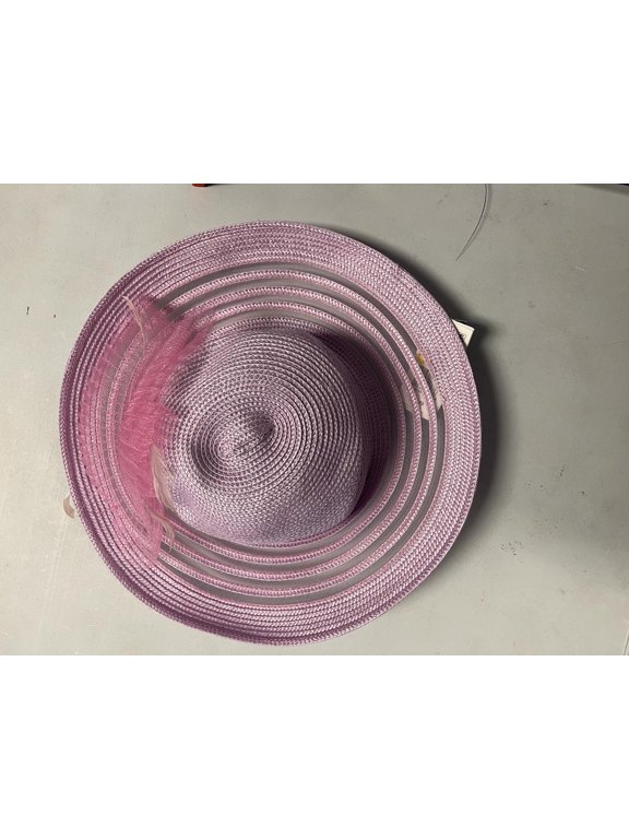 August Hat Womens Sheer-Stripe Romantic Hats,Lilac