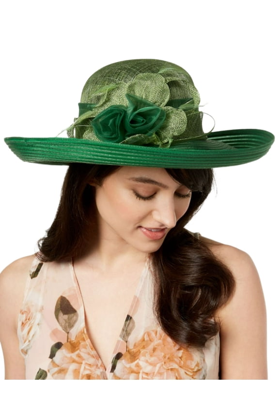 August Hats Opal Romantic Profile Hat (Green, One Size)
