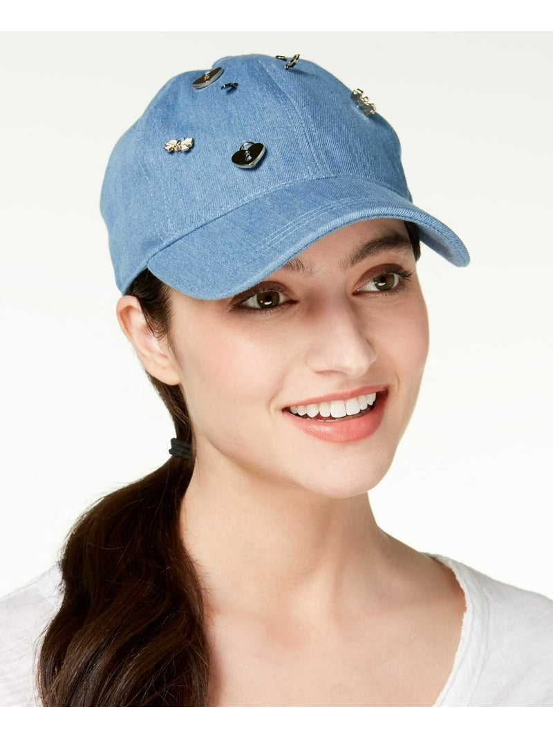 August Hats Womens Charms Denim Baseball Cap (Blue, One Size