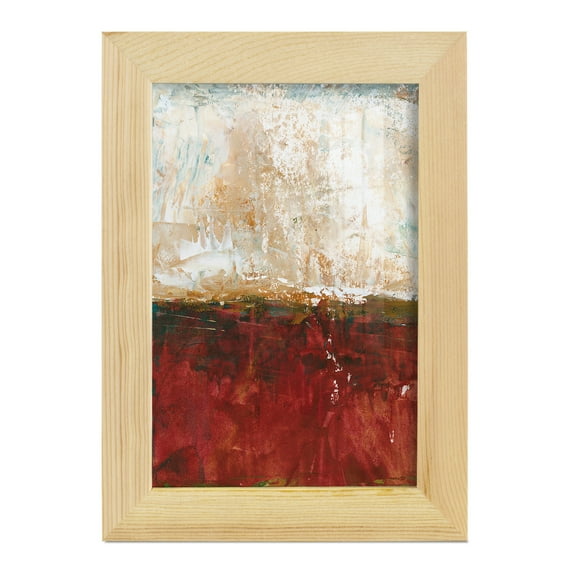 August Horizon I -Framed Print w/glass-Natural Wood