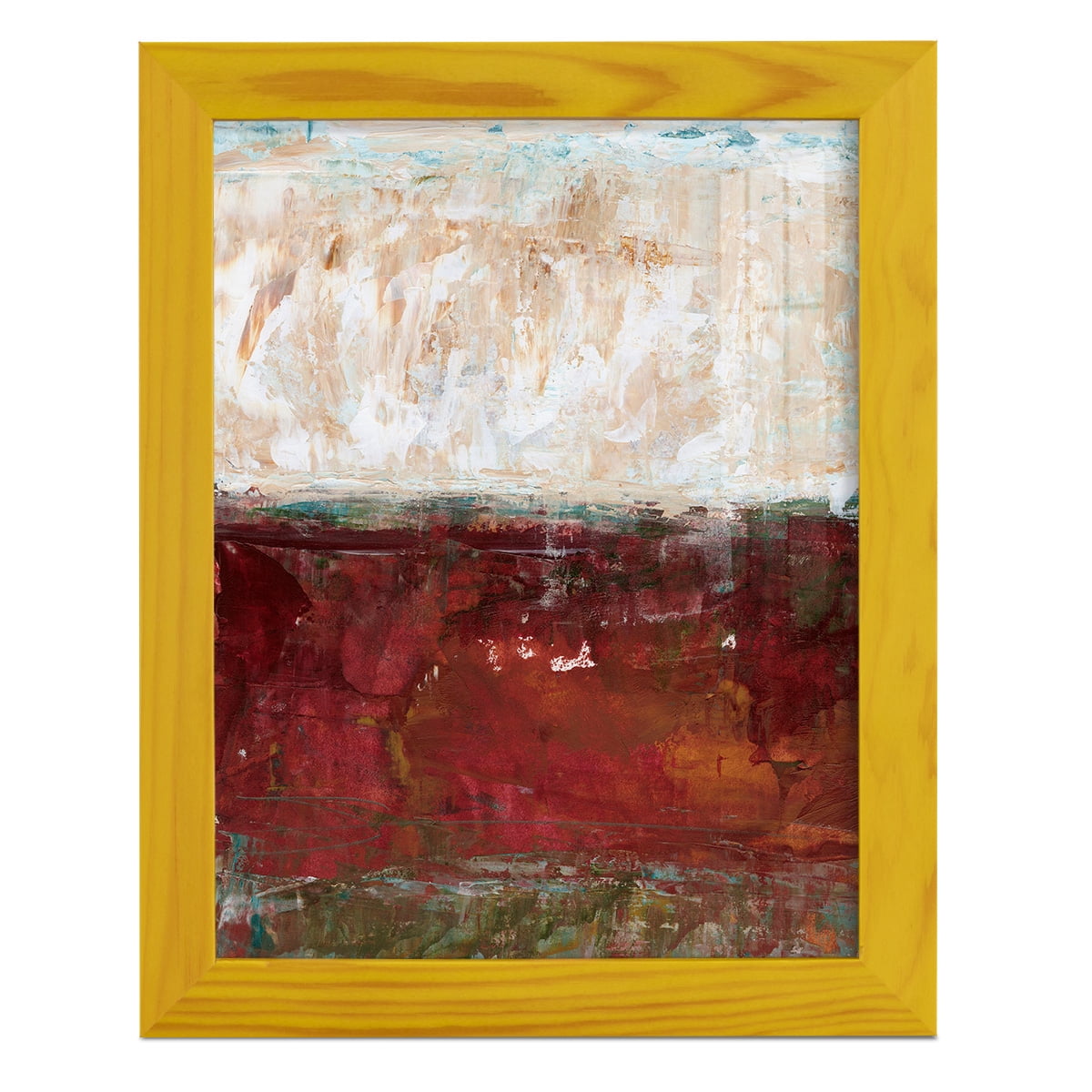 August Horizon II -Framed Print w/glass-Sunflower Yellow