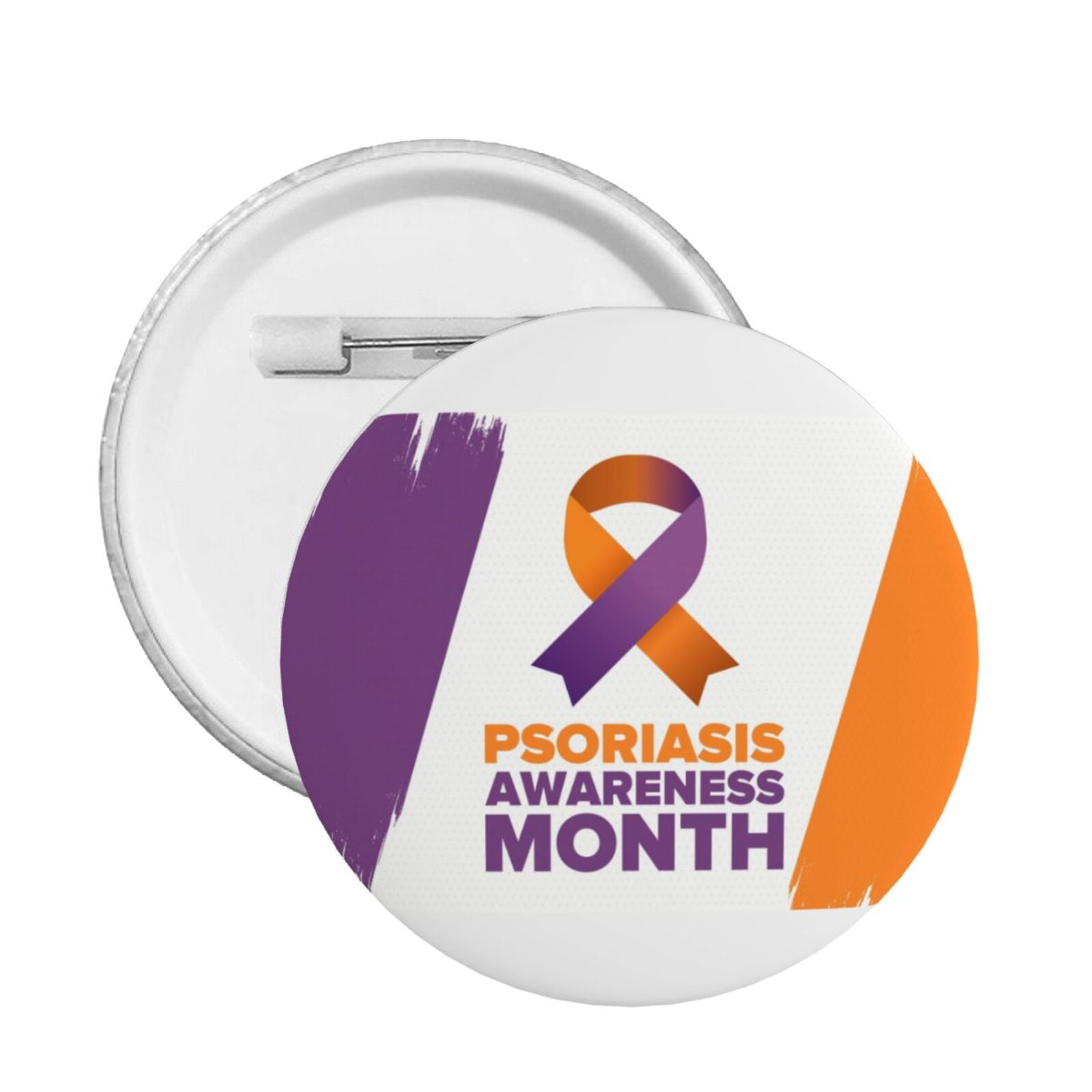 August Is Psoriasis Awareness Month Circular Button Fashion Badge