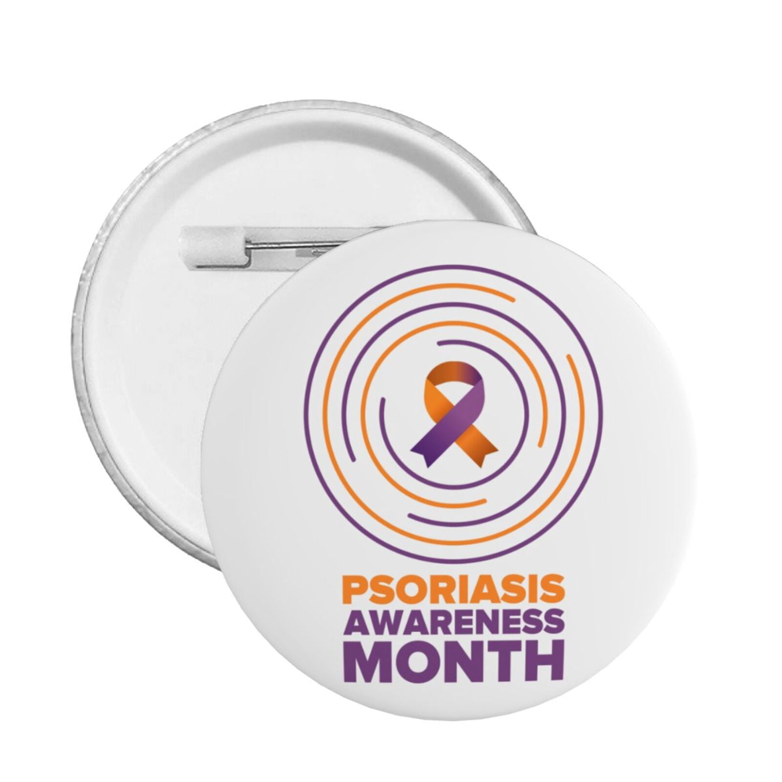 August Is Psoriasis Awareness Month Circular Button Fashion Badge