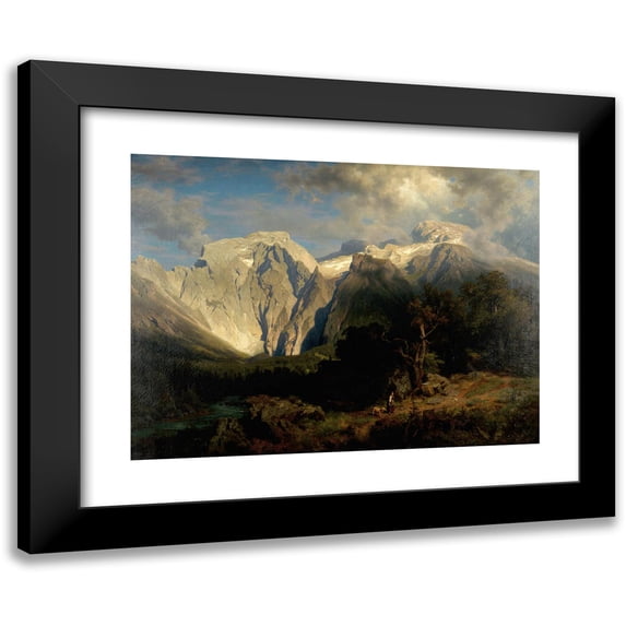 August Leu 14x11 Black Modern Framed Museum Art Print Titled - Limes of the Balling Landscape