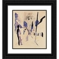 thumbnail image 1 of August Macke 12x14 Black Ornate Wood Framed Double Matted Museum Art Print Titled: Street in the Evening (1913), 1 of 5