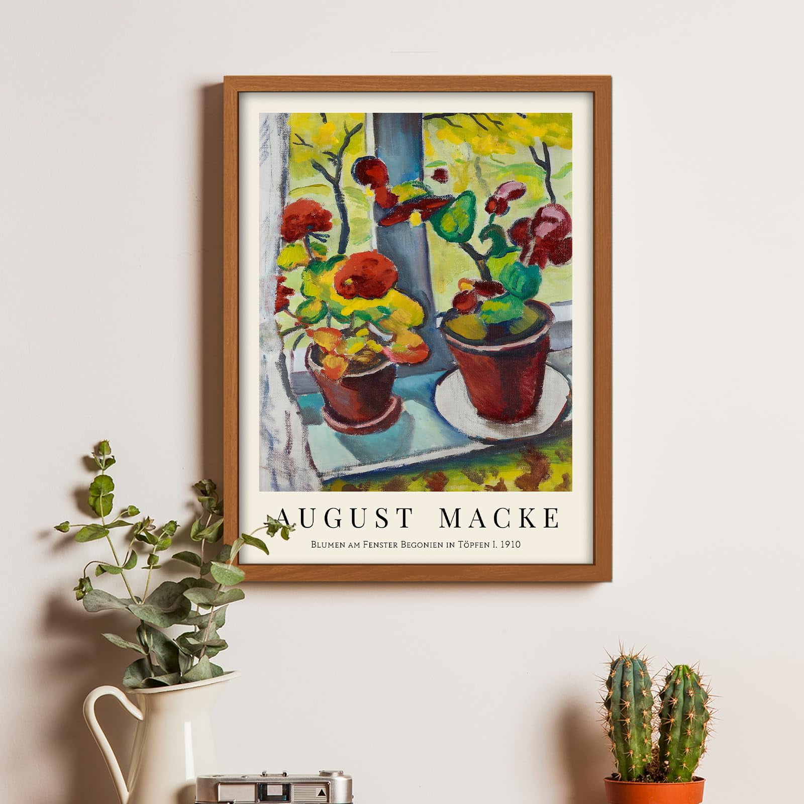 Foulard Vintage En Soie 100% Auguste Macke - Motif Géométrique Art - Fabriqué En Italie