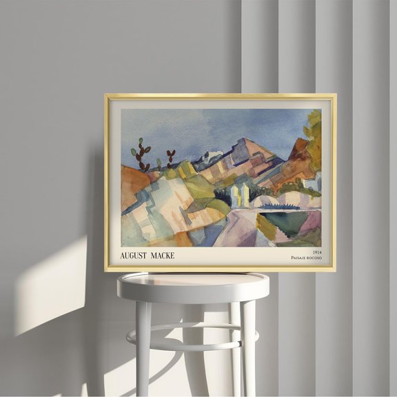 August Macke Canvas Prints Wall Art, Famous Paintings Reproduction Vintage Art Painting Poster Prints