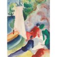 thumbnail image 1 of August Macke Picnic On The Beach After Sailing Extra Large Art Print Wall Mural Poster Premium XL, 1 of 3