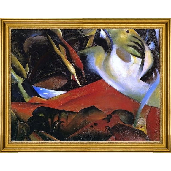 August Macke The Storm - 18" x 24" Framed Premium Canvas Print