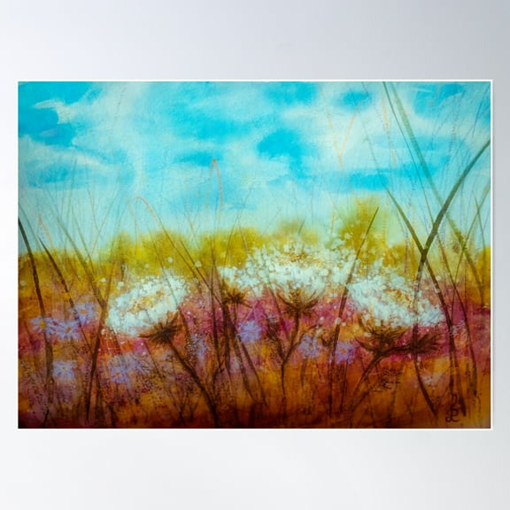 August Meadow Poster Wall Art, Modern Wall Decor For Living Room Bedroom, 12x18 UNFRAMED