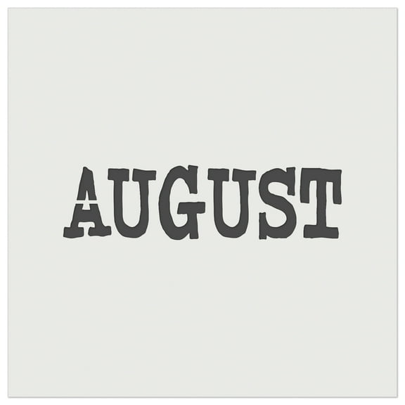 August Month Calendar Fun Text DIY Cookie Wall Craft Stencil - 4.5 Inch