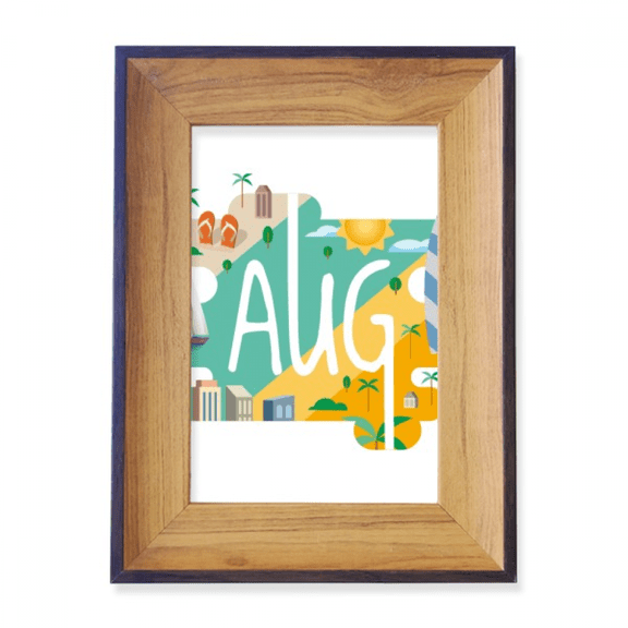 August Month Season Illustration Photo Frame Exhibition Display Art Desktop Painting