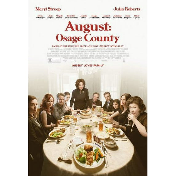 August Osage County Poster 12x16 Print on Metal Sign 12in x 16in Multi-Color Square Adults Z Posters