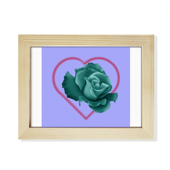 August Pure Green Valentines Day Desktop Photo Frame Picture Art Decoration Painting 6x8 inch