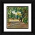 thumbnail image 1 of August Rieger 12x12 Black Ornate Wood Framed Double Matted Museum Art Print Titled: In the Park of Schonbrunn Palace (1927), 1 of 5