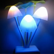 August Romantic Colorful Sensor LED Mushroom Night Light Wall Lamp Home Decor