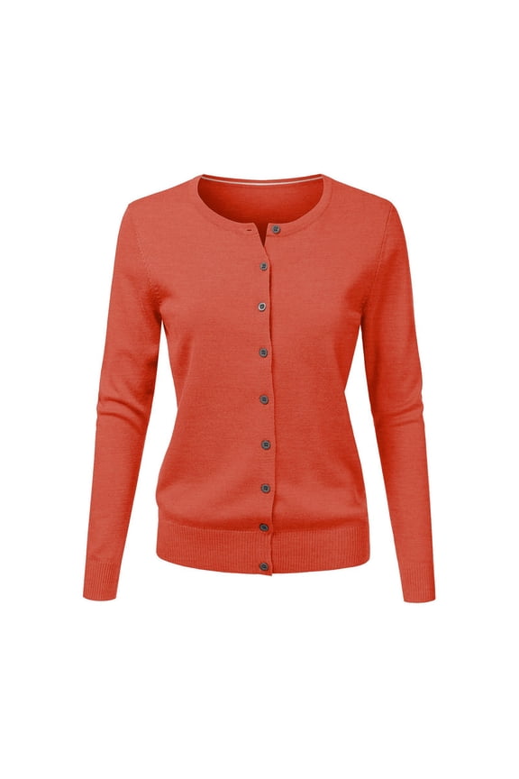 August Silk Cardigans for Women Women's Round Neck Cardigan Knitted Long Sleeved Large Yards Loose Solid Color Short Sweater Jacket Cardigan