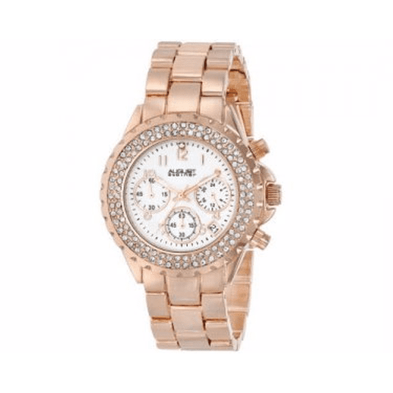 August Steiner AS8031RG Crystal MOP Chrono Bracelet Womens Watch