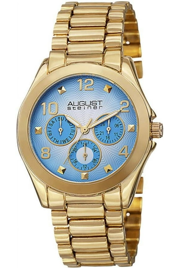Womens Multifunction Watch 3 Subdials Day, Date And Gmt On Stainless Steel Bracelet As8150