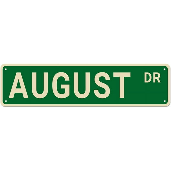 August Street Signs, August Decor August Sign Born in August Birthday Gift, Wall Decor for Home/Bedroom/Man Cave, Quality Metal Signs 16x4 Inch