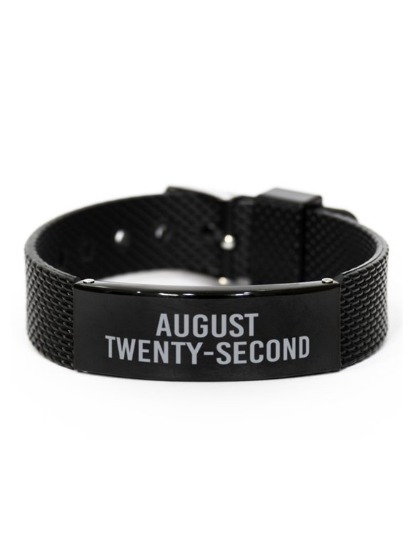 August Twenty Second Bracelet Birthday Birth Date Wedding Anniversary Date for Men Women Him Her August 22 Jewelry
