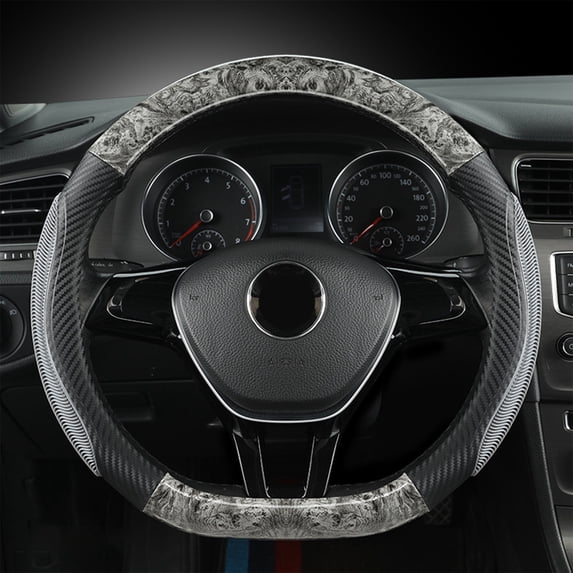August Under Saving, Car Steering Wheel Cover Steering Wheel Handle Cover Wood Grain Breathable Steering Wheel Cover