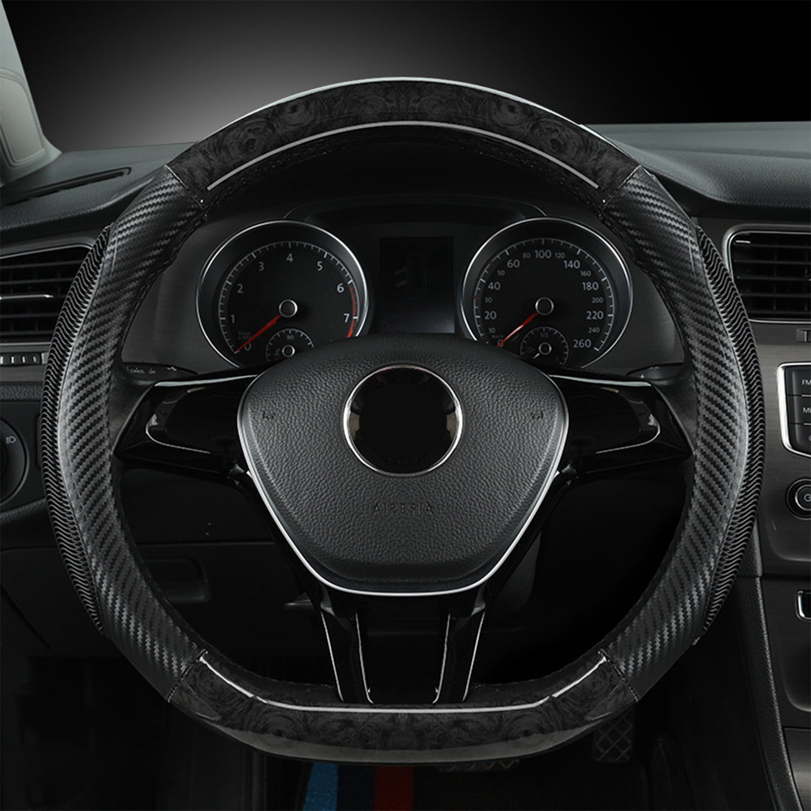 14" Inch Billet Steering Wheel Mahogany Aluminum Rivets Half Wrap Horn 6 Hole 266095666982