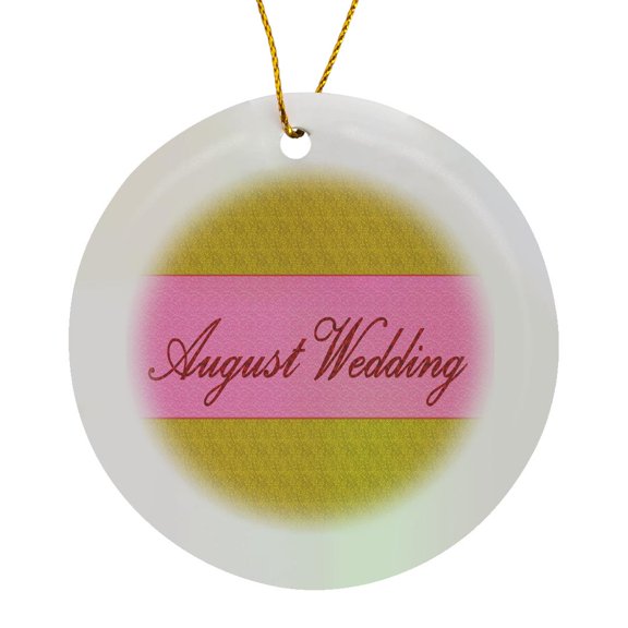 3drose, August Wedding, Circle Porcelain Ornament