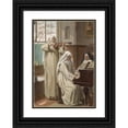 thumbnail image 1 of August Wilhelm Roesler 11x14 Black Ornate Wood Framed Double Matted Museum Art Print Titled: Music in the Monastery, 1 of 5
