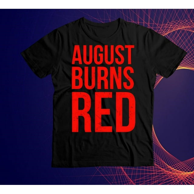 Augustburnsredwhitethrowbackmensshirt