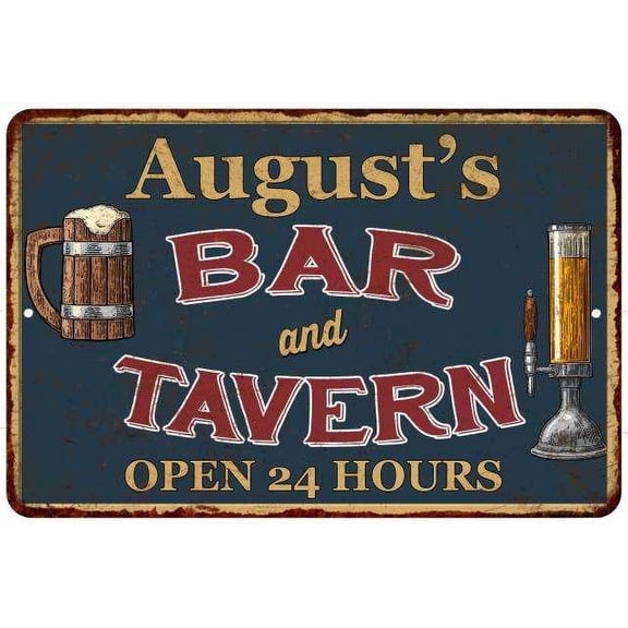 August's Green Bar & Tavern Rustic Sign Decor 8x12 208120047583