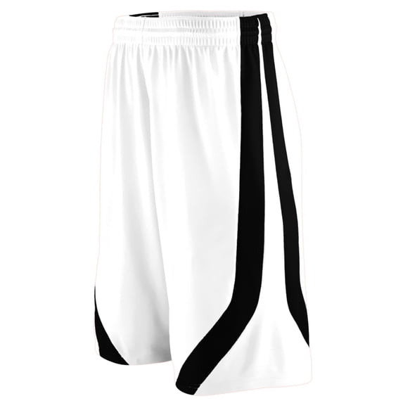 Augusta 1045A Triple-Double Game Short - White & Black, Extra Large