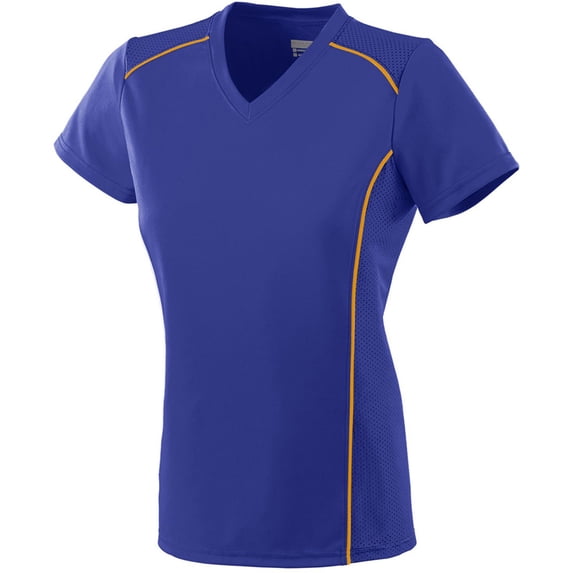Augusta 1092 Ladies Wicking Polyester T-Shirt -Purple/Gold-X-Large