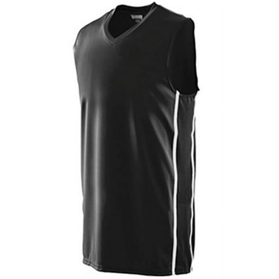 Augusta 1181A Youth Winning Streak Game Jersey - Black & White- Medium